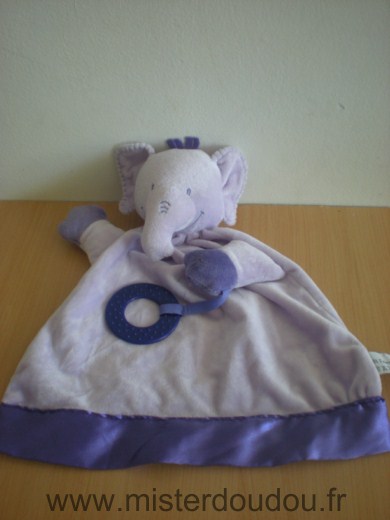 Doudou Eléphant Soft friends Mauve 