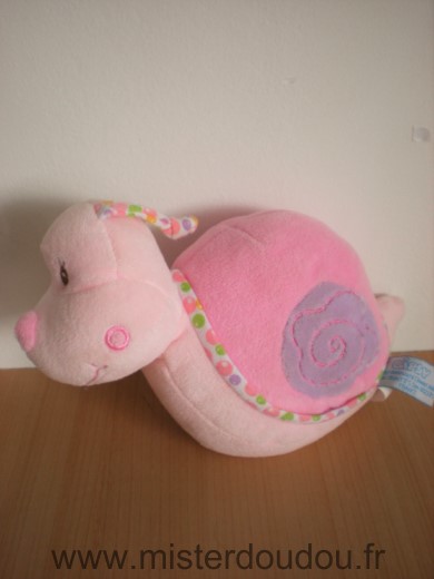 Doudou Escargot Gipsy Rose mauve 