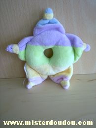 Doudou Etoile Cmp Jaune vert mauve bleu pastels 