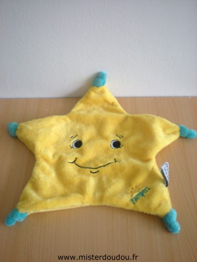 Doudou Etoile Pampers Jaune bleu 