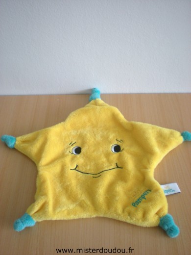 Doudou Etoile Pampers Jaune bleu 