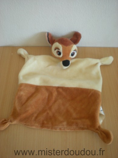 Doudou Faon Disney Bambi jaune marron 
