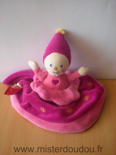 Doudou Fee Baby nat Dim dam doum rose fushia 