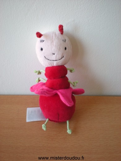 Doudou Fourmi H et m Rouge rose 