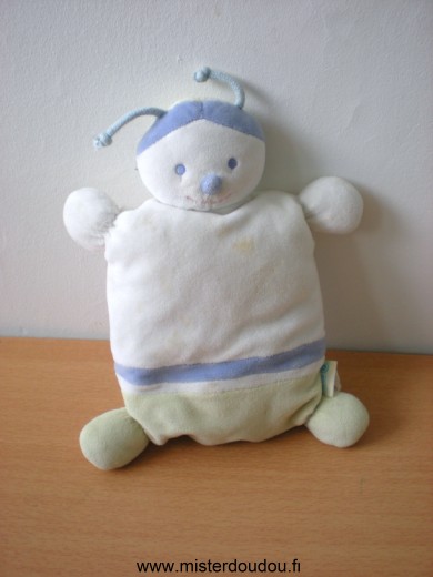 Doudou Fourmi Tcf Blanc vert bleu 