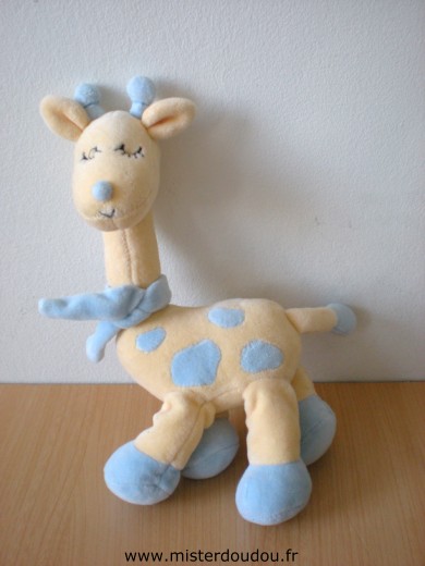 Doudou Girafe 0 Jaune bleue 