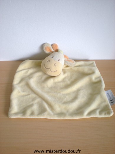 Doudou Girafe Amtoys Jaune dessus vert dessous 