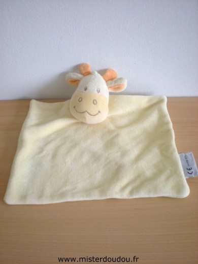 Doudou Girafe Amtoys Jaune dessus vert dessous 