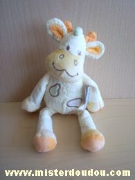 Doudou Girafe Amtoys Jaune orange 