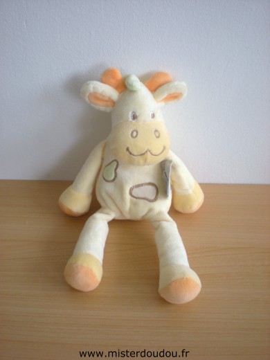 Doudou Girafe Amtoys Jaune vert orange 