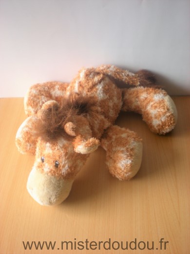 Doudou Girafe Anna club plush Beige blanc taches 