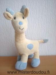 Doudou Girafe Arthur et lola Jaune bleu 