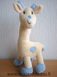 Doudou Girafe Arthur et lola Jaune bleu 