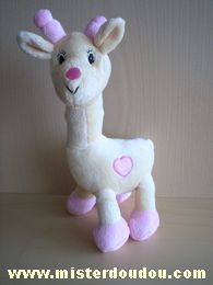 Doudou Girafe Arthur et lola Jaune rose 