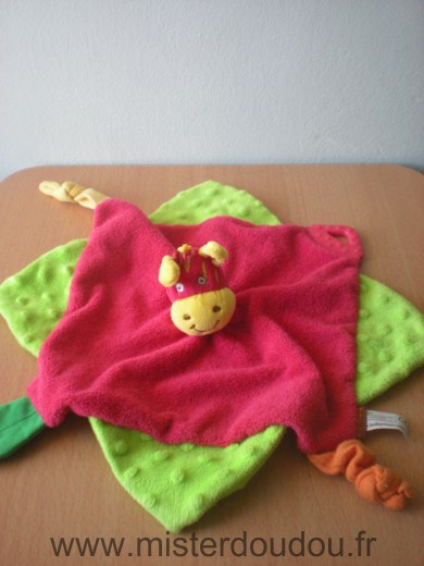 Doudou Girafe Babymoov Rouge vert anneau dentaire 