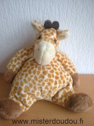 Doudou Girafe Cmp Blanc taches rousses marron 