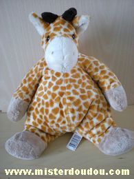 Doudou Girafe Cmp Ecru taches marrons 