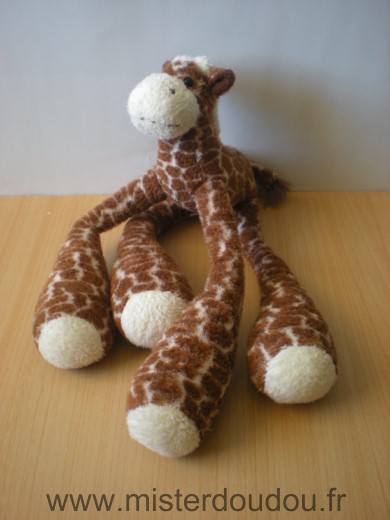 Doudou Girafe Cmp Marron blanc longues pattes 