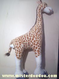 Doudou Girafe Disney Ecru gris taches parrons 