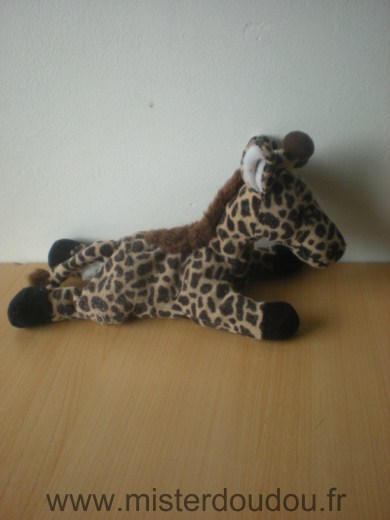 Doudou Girafe Gipsy Beige taches marron et noirs 