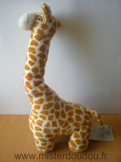 Doudou Girafe H et m Ecru taches marron 