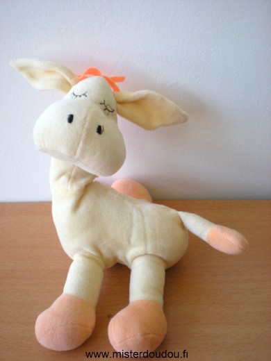 Doudou Girafe L dake Jaune orange 