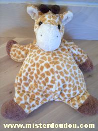 Doudou Girafe - Marque non connue - Blanc taches rousses 