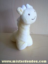 Doudou Girafe - Marque non connue - Jaune blanc 