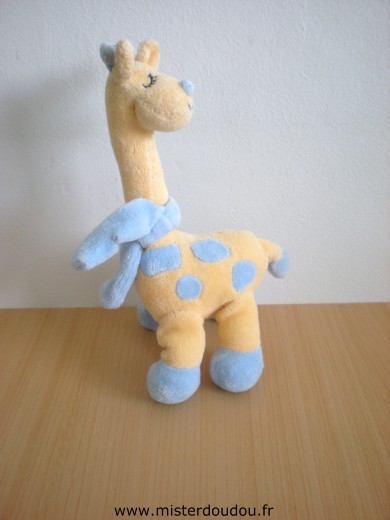 Doudou Girafe - Marque non connue - Jaune bleu 