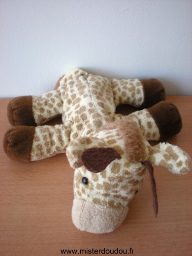 Doudou Girafe Maxita Jaune marron 