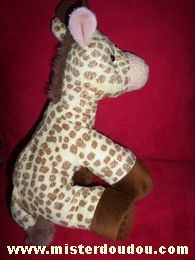 Doudou Girafe Maxita Jaune taches marrons 