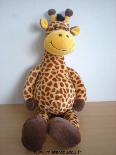 Doudou Girafe Mgm Jaune taches marron 