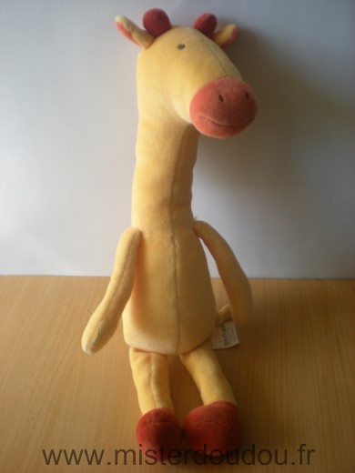 Doudou Girafe Moulin roty Jaune orange 