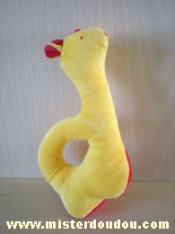 Doudou Girafe Moulin roty Jaune rouge 