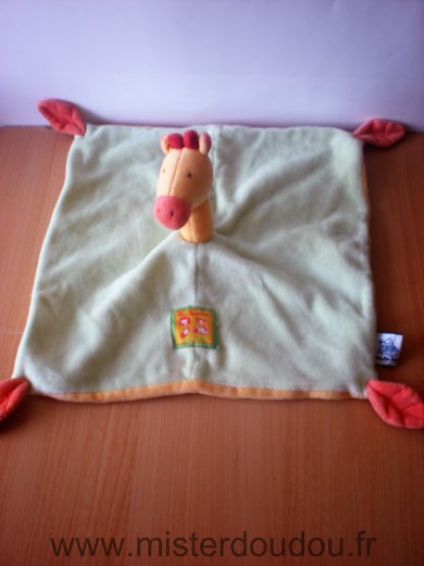 Doudou Girafe Moulin roty Vert jaune 