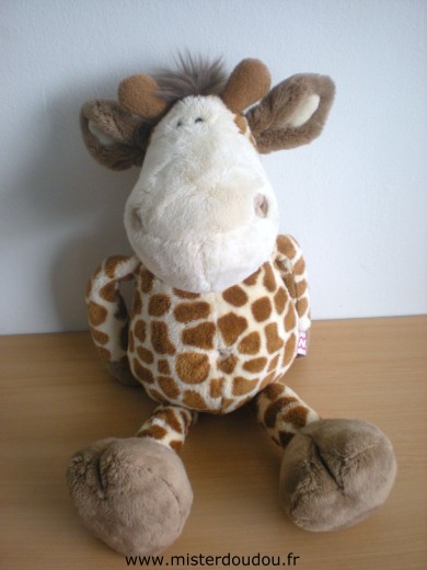 Doudou Girafe Nici Ecu taches marrons 