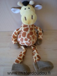 Doudou Girafe Nici Jaune taches marrons 