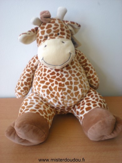 Doudou Girafe Nicotoy Beige taches marron 