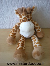 Doudou Girafe Nicotoy Beige taches marrons 