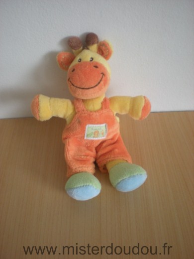 Doudou Girafe Nicotoy Jaune orange 