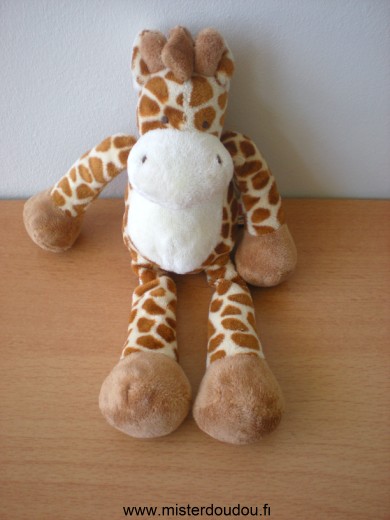 Doudou Girafe Nicotoy Jaune taches marron 