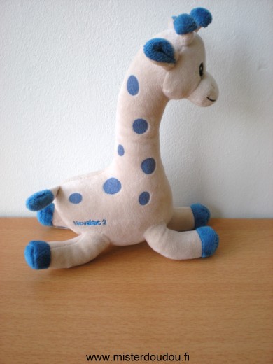 Doudou Girafe Novalac Beige taches bleues 