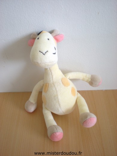 Doudou Girafe Obaibi okaidi Jaune 