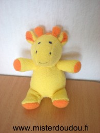 Doudou Girafe Pepsi Jaune orange 