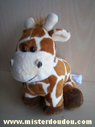 Doudou Girafe Playkids Ecru taches marrons 