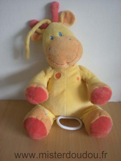 Doudou Girafe Pommette Jaune prange 