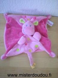 Doudou Girafe Pommette Rose clair rose foncé 