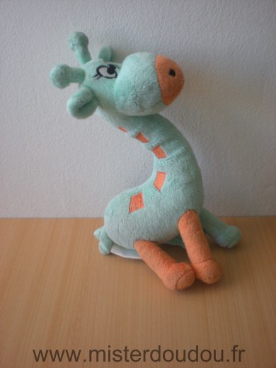 Doudou Girafe Svr laboratoires Bleu orange 