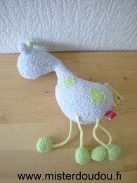 Doudou Girafe Tex Bleu vert tissus éponge 