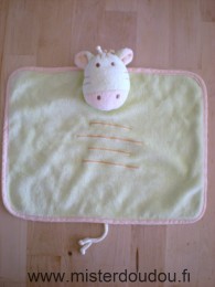 Doudou Girafe Tex Vert rose 